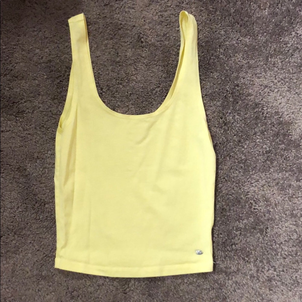 Yellow crop top